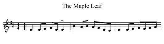 The Maple Leaf - staff notation