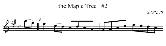 the Maple Tree   #2 - staff notation