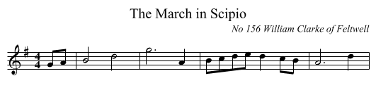 The March in Scipio - staff notation