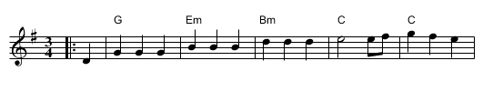 The Margravine's Waltz - staff notation