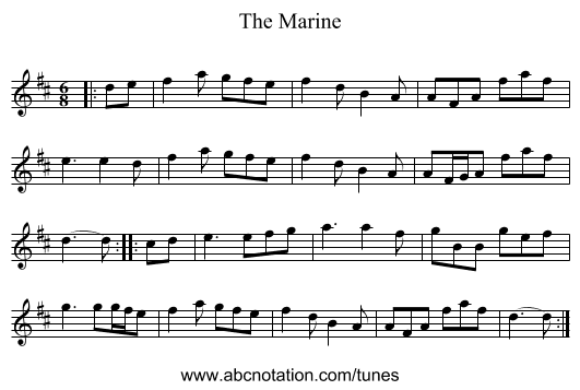 The Marine - staff notation