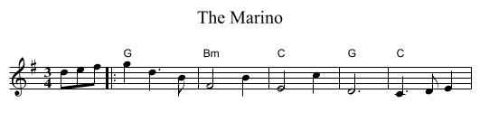 The Marino - staff notation