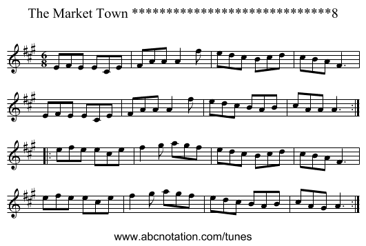 The Market Town *****************************8 - staff notation