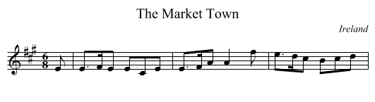 The Market Town - staff notation