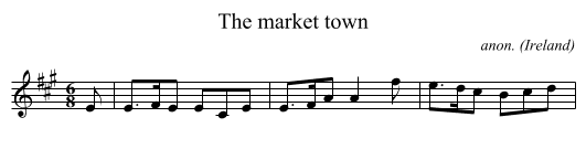 The market town - staff notation