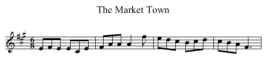 The Market Town - staff notation