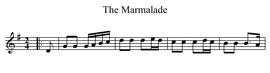 The Marmalade - staff notation