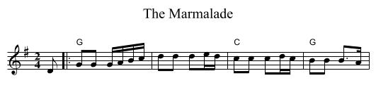 The Marmalade - staff notation