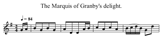 The Marquis of Granby's delight. - staff notation