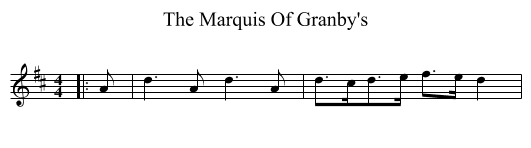 The Marquis Of Granby's - staff notation