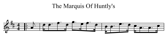 The Marquis Of Huntly's - staff notation