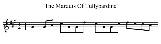 The Marquis Of Tullybardine - staff notation