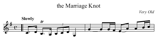 the Marriage Knot - staff notation