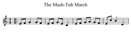 The Mash-Tub March - staff notation