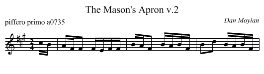 The Mason's Apron v.2 - staff notation