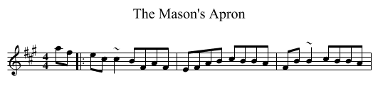 The Mason's Apron - staff notation