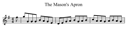 The Mason's Apron - staff notation
