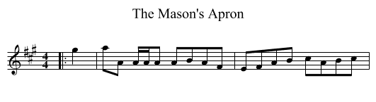 The Mason's Apron - staff notation