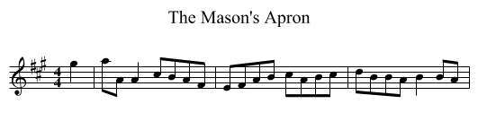 The Mason's Apron - staff notation