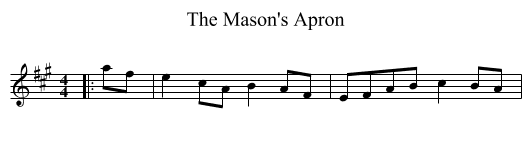 The Mason's Apron - staff notation