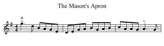 The Mason's Apron - staff notation