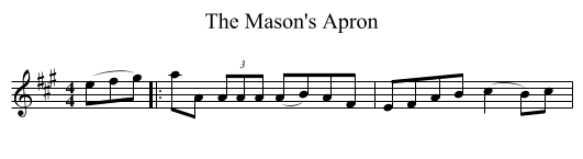 The Mason's Apron - staff notation