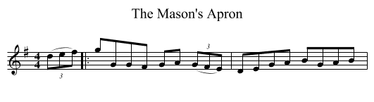 The Mason's Apron - staff notation