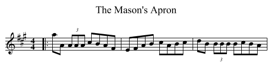 The Mason's Apron - staff notation