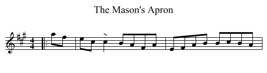 The Mason's Apron - staff notation