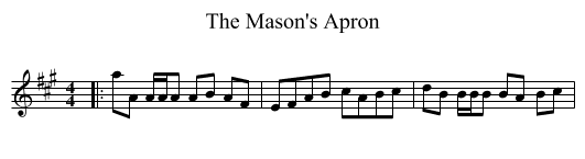 The Mason's Apron - staff notation