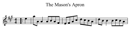 The Mason's Apron - staff notation