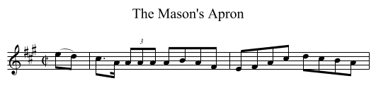 The Mason's Apron - staff notation