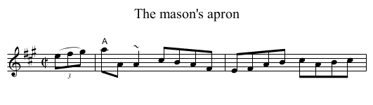 The mason's apron - staff notation