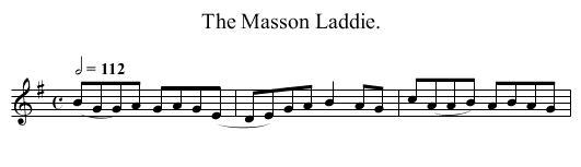 The Masson Laddie. - staff notation
