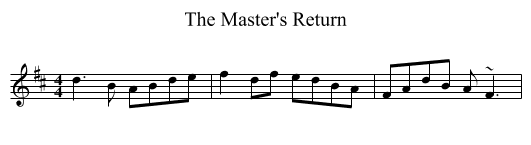 The Master's Return - staff notation