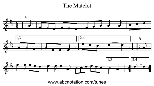 The Matelot - staff notation