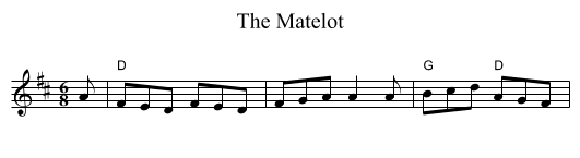 The Matelot - staff notation