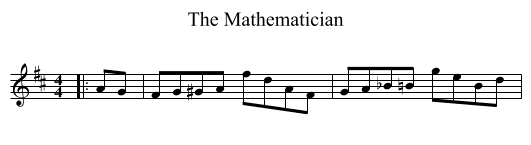 The Mathematician - staff notation