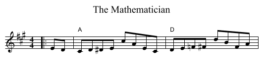 The Mathematician - staff notation