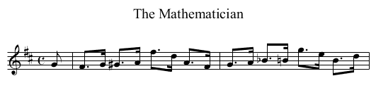 The Mathematician - staff notation