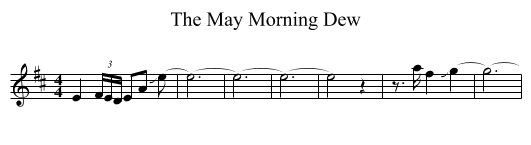 The May Morning Dew - staff notation