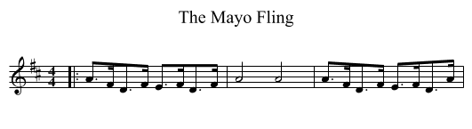 The Mayo Fling - staff notation
