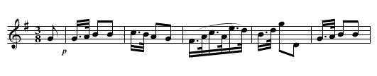 the MAZOURKA - staff notation