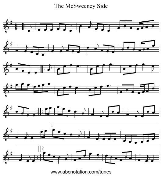 The McSweeney Side - staff notation