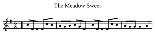 The Meadow Sweet - staff notation