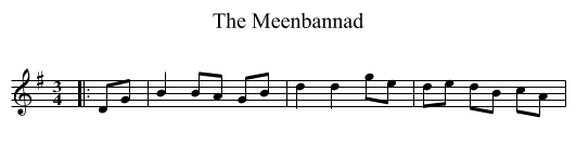 The Meenbannad - staff notation