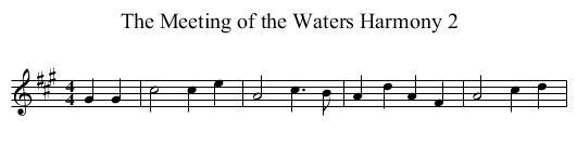 The Meeting of the Waters Harmony 2 - staff notation
