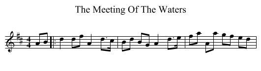 The Meeting Of The Waters - staff notation