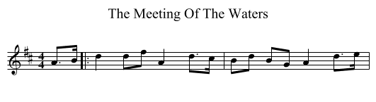 The Meeting Of The Waters - staff notation