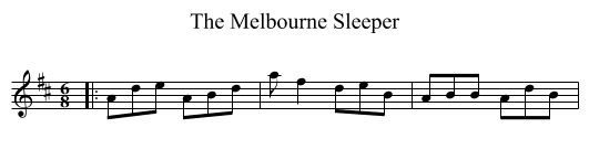 The Melbourne Sleeper - staff notation
